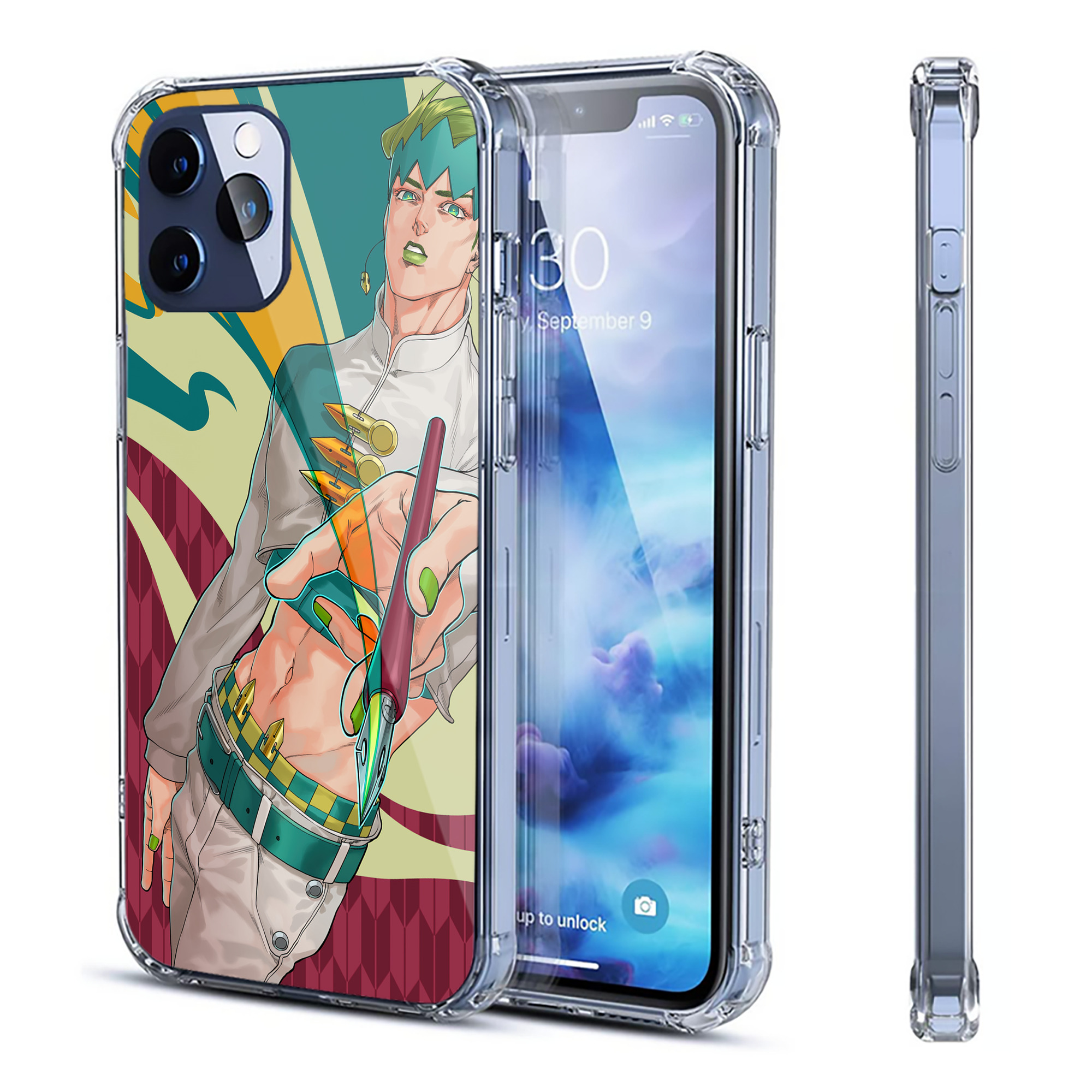（画像用） ジョジョの奇妙な冒険 JoJo's Bizarre Adventure 【iPhone 12シリーズ対応】透明スマホケース（クリアソフトケース）